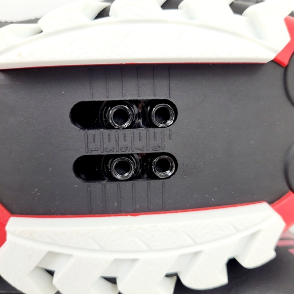 Exustar E-SM308B MTB Cycling Shoe Men 7 US/40EU~Women 8.5 US~White Black Red~NEW - Picture 12 of 12